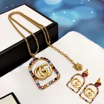 

Ancient Ways Drill Party Card Women Necklace Female Temperament Of G Web Celebrity Female Personality Necklace Jewelry Women