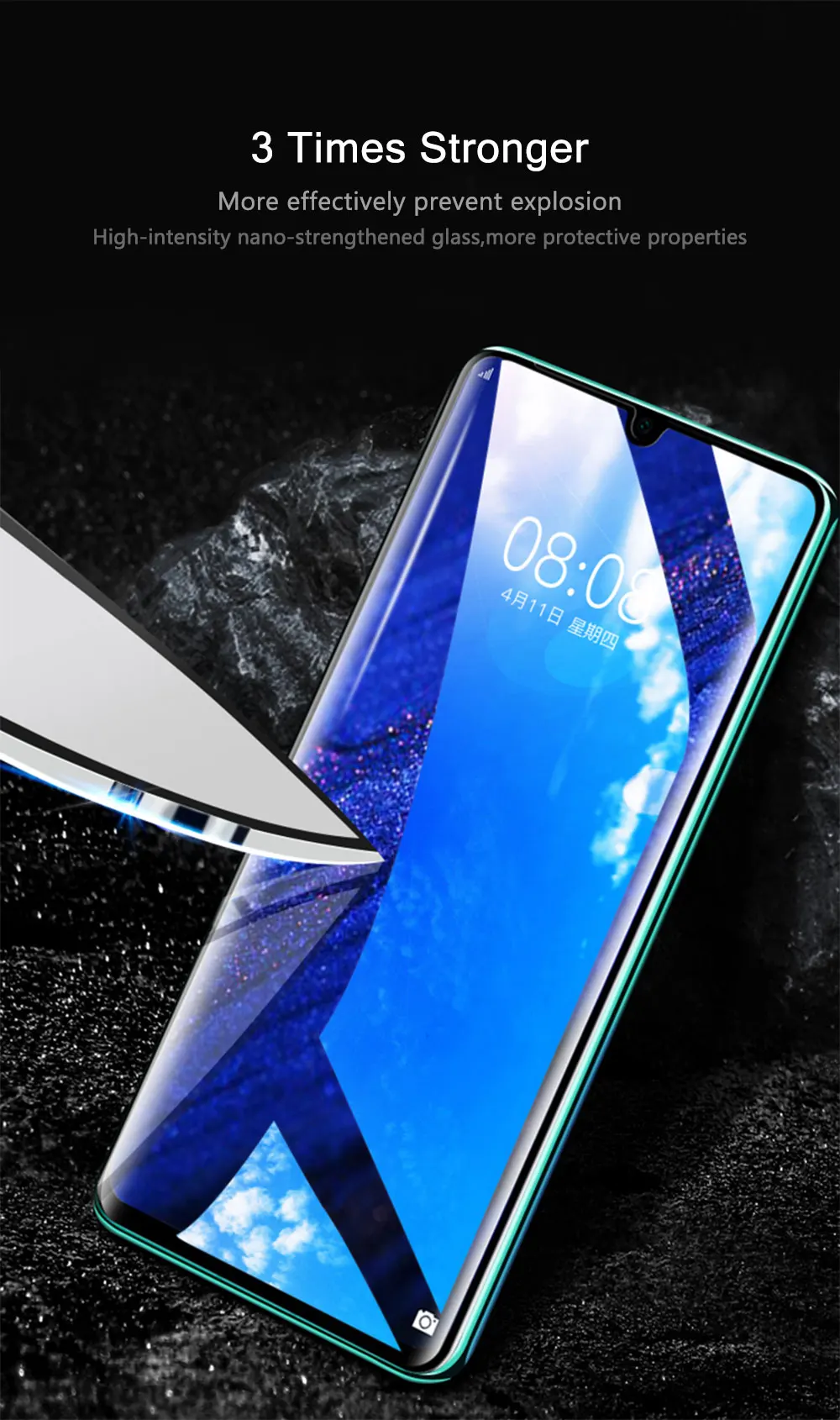 Протектор экрана для huawei P30 Pro закаленное стекло 3D закругленные края полное покрытие протектор экрана для huawei P30 Pro стеклянная пленка