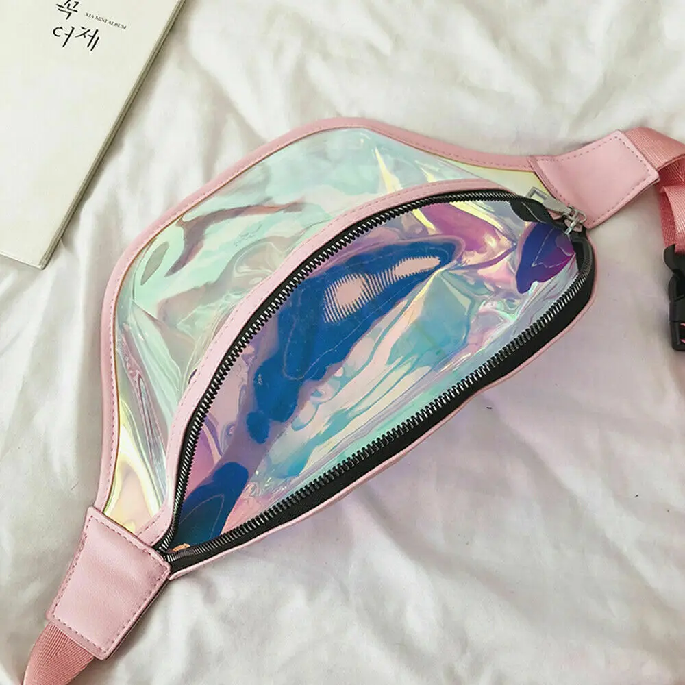 Местный запас модный пояс бум сумка водонепроницаемый прозрачный панк голографическая поясная сумка Лазерная поясная сумка для женщин