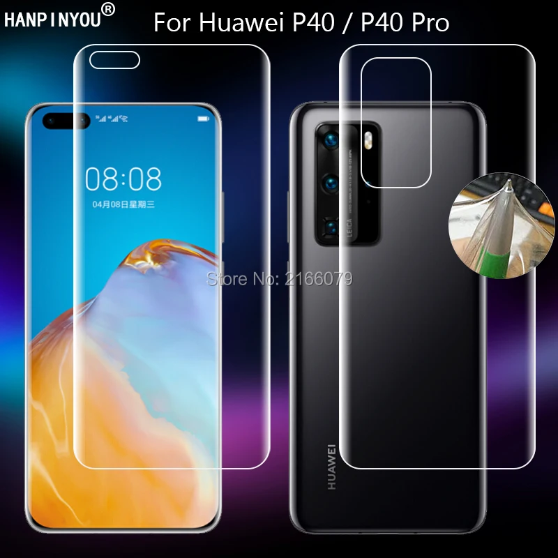 Для huawei P40 / Pro AN00 TN00 прозрачный ТПУ/матовый анти-отпечатки пальцев гидрогель