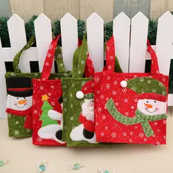 1 шт. Снеговик Санта Клаус подарок на Рождество/конфеты сумки лося пакет хранения поставки новогодний Рождественский Декор домашние