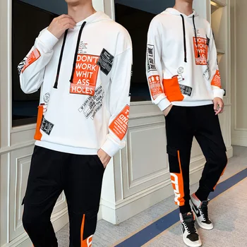 

New Casual Tracksuit Men Suit 2Pc Hoodies + Pants Men's Set Spring Sweatshirt Sportswear Male Streetwear Sporting Suits Clothing