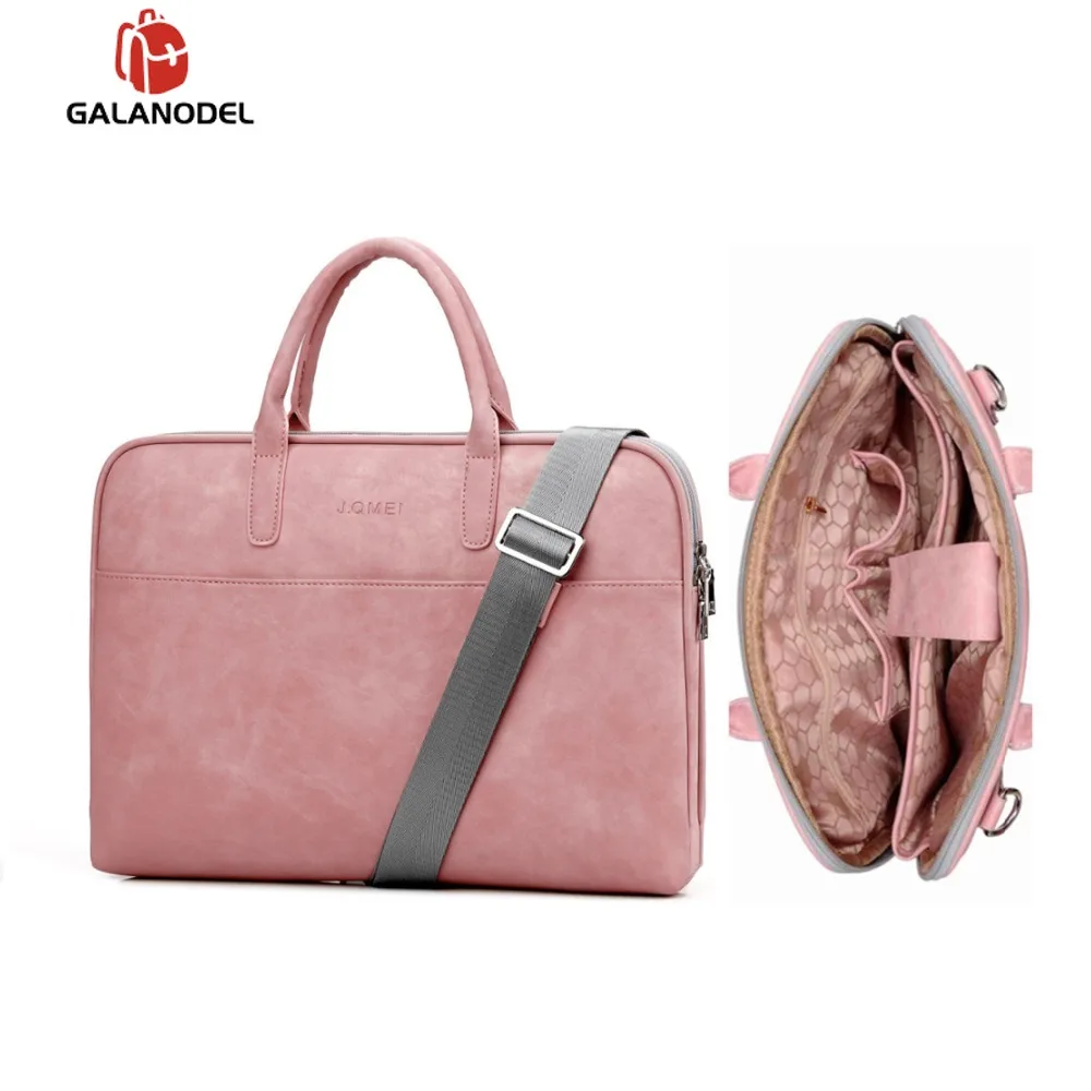 Laptop Bag Leather 15.6 15 14 13.3 13 Inch for Women Fashion Notebook Bag 15