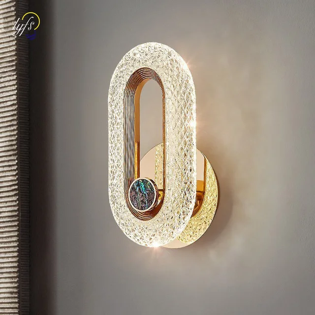 Oval Shaped Crystal Wall Light 1