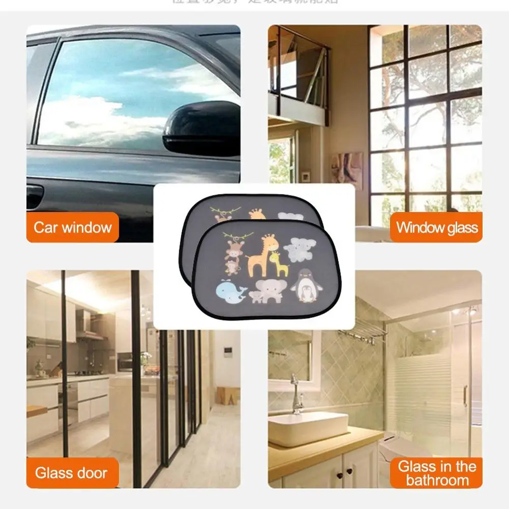 

New 2 Pcs Creative Design Car Sun Shades Car Window Shades for Rear and Side Window Car Heat Shield Protect Baby Window Shade