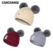 Детская шапка, детская теплая хлопковая шапка для мальчиков и девочек, вязаная Милая шапка для спортивных занятий на свежем воздухе, одноцветная модная шапка для волос, разные цвета