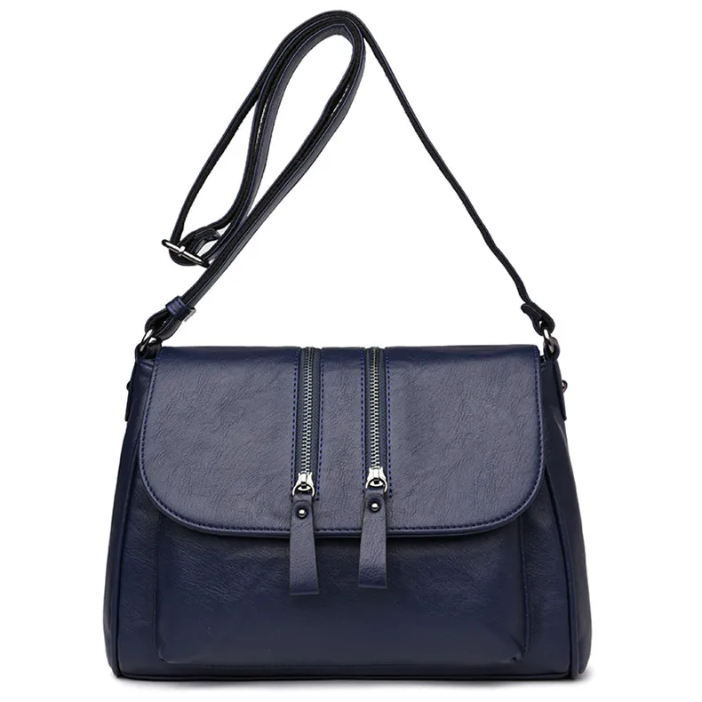 Сумки для женщин, роскошные сумки, женская сумка, дизайнерская, высокое качество, двойная молния, украшение, сумки через плечо для женщин - Цвет: BLUE