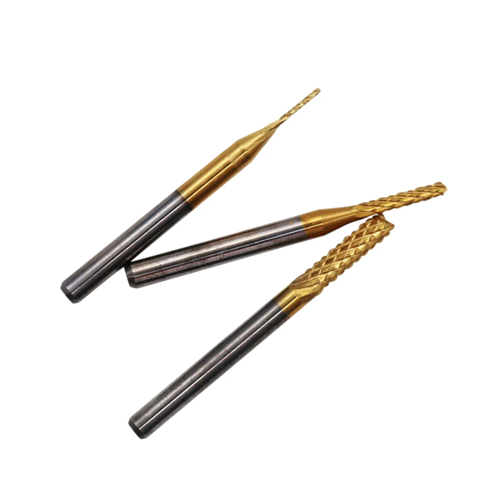 10Pcs 0.8-3.175Mm Pcb Drill Bits 1/8 Inch Cnc End Mill Engraving Cutter Set For Power Tools