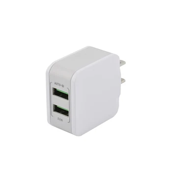 

50pcs Dual USB Charger For iPhone Fast Charging USB Plug Turbo Wall Charger For Samsung Xiaomi Mi Mobile Phone Charger Adapter