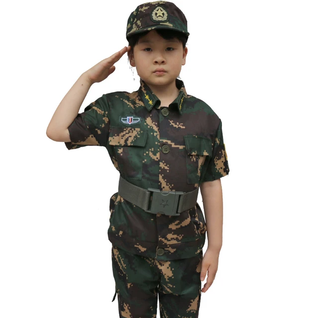 Conjunto De Ropa Para Niños Chamarra + terousers + Gorra + Cinturón  Uniforme Militar De Halloween Adolescente Camiseta De Combate Traje De  Ejército De Alta Calidad \