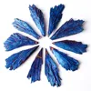 1pcs Stones And Crystal Black Tourmaline Natural Blue Colors and Minerals Blue Titanium Aura Quartz Crystal Tail Decor ► Photo 3/6