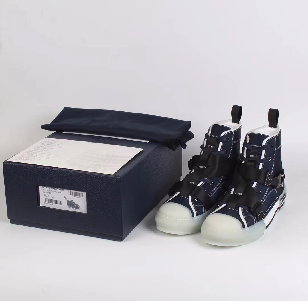 

19AW ALYX HOMME Buckle Bandage Functional Style Women Men Canvas Sneakers Shoes Hiphop Streetwear Men High Top Canvas Shoes