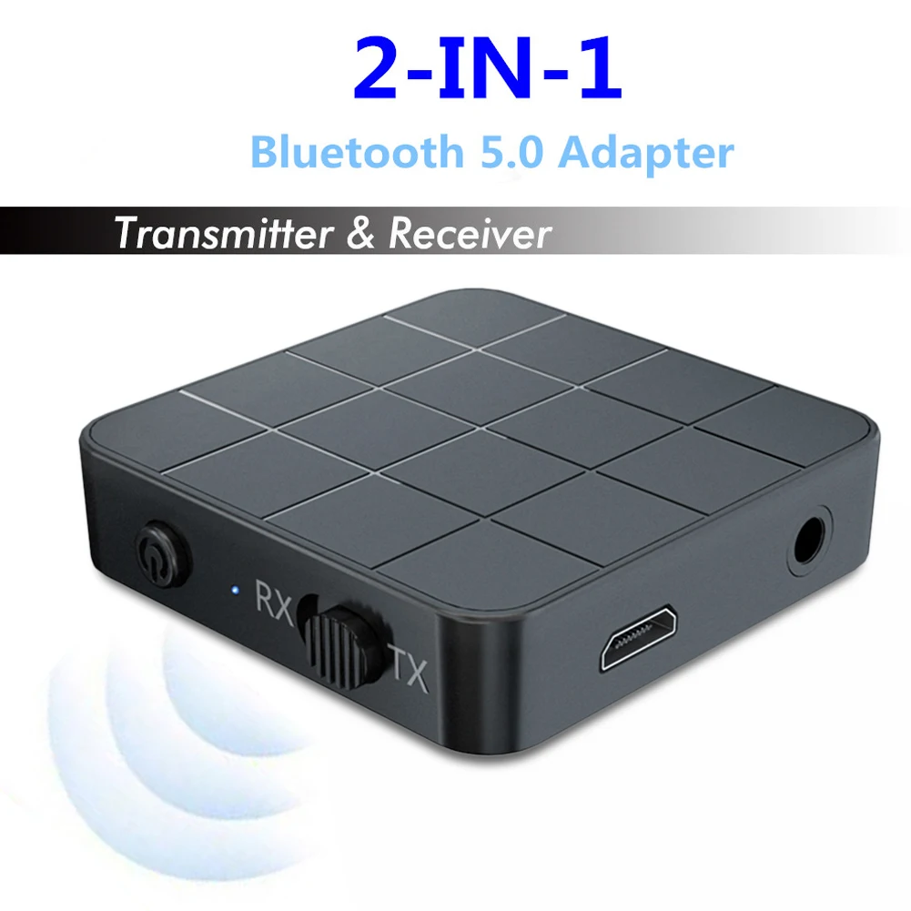 Bluetooth 5,0 аудио передатчик приемник адаптер 2 в 1 беспроводной аудио приемопередатчик для ТВ автомобильный компьютер