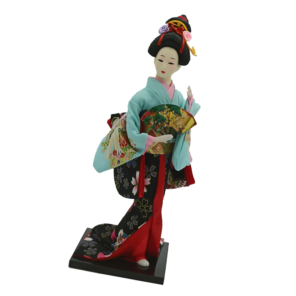 12 Inch Japanese Folk Crafts Dolls Kimono Doll Puppet Decoration Geisha