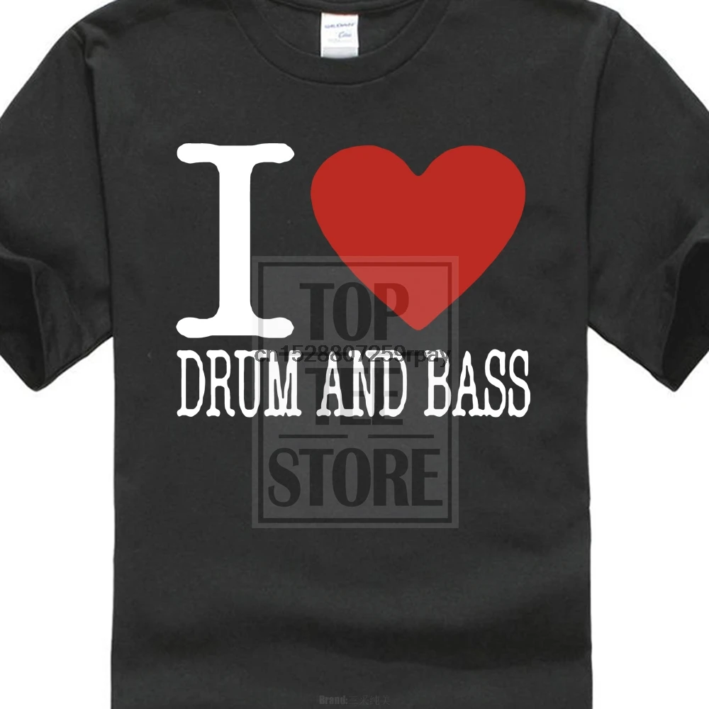 Personalised T Shirts I Love Drum And Bass Design Men Custom Tee |