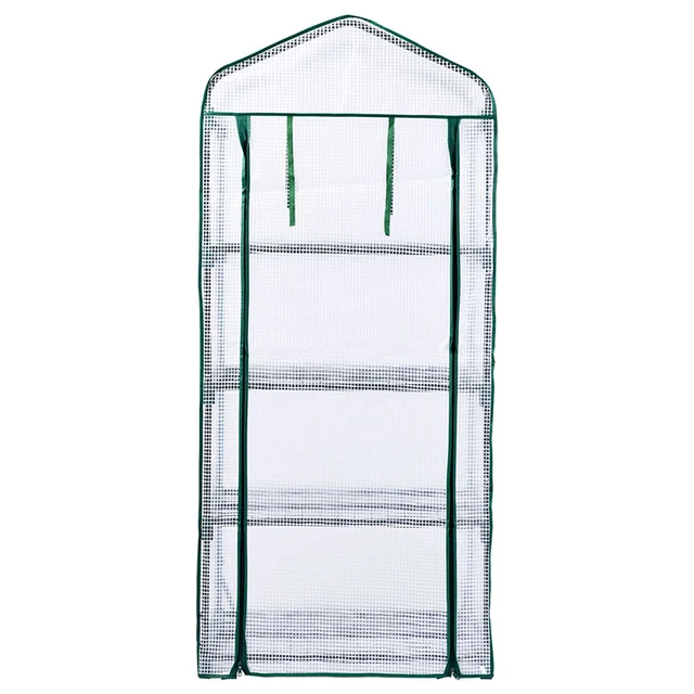 4-Tier Vinyl House Üvegházhatású Keret Növényi Polc A Palántákhoz Box Kerti Kiegészítők - Image 4