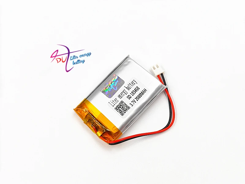 JST PH 2 54 мм 2pin разъем 103450 3 7 в 2000 мАч литий полимерный LiPo аккумуляторная батарея с
