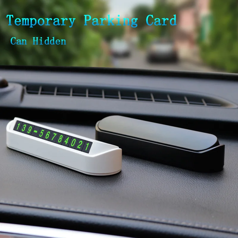 

Car Styling Temporary Parking Card Phone Number Card Plate Telephone Number Car Park Stop Automobile Accessories