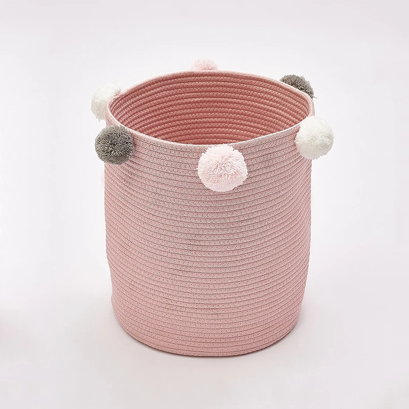 32*37 см льняная корзина для белья ящик для хранения грязной одежды детский игрушечный Органайзер для хранения инструментов - Цвет: Pink