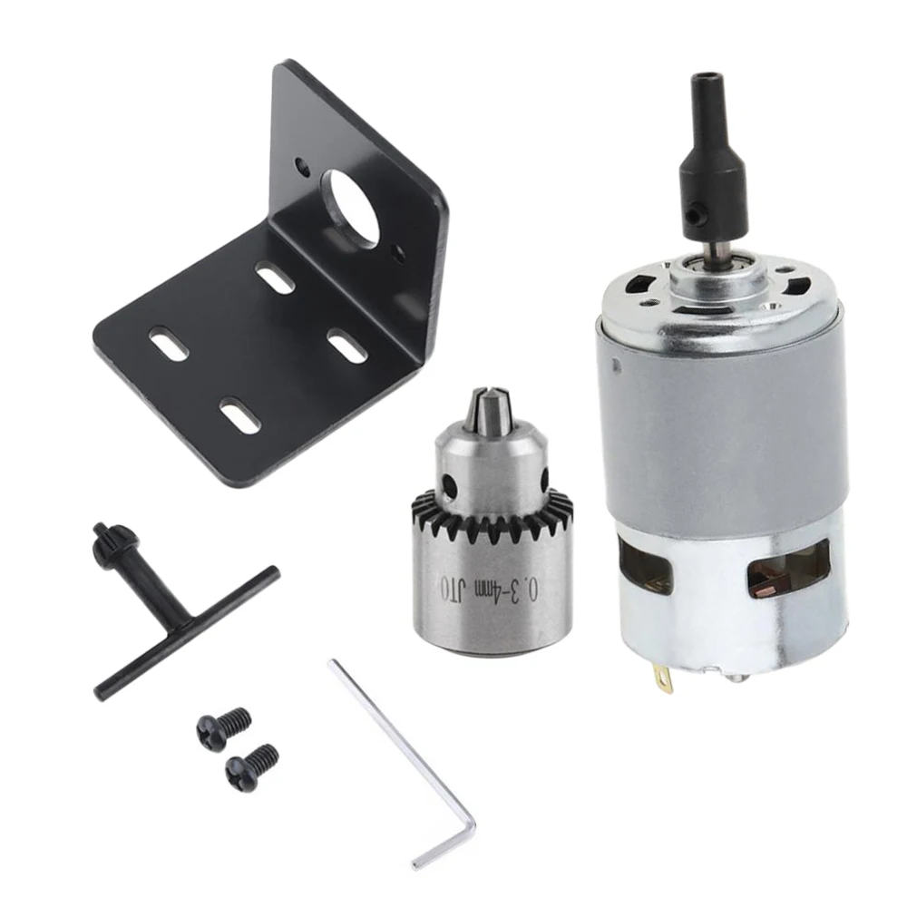 

Mini Hand Drill DIY Lathe Press 775 Motor +21 X 33mm Chuck+ Mounting Bracket I1