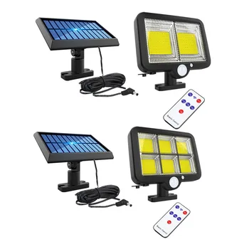 

128/150LED COB Solar Motion Sensor Wall Light Remote Control Outdoor Waterproof Garden Courtyard Porch Driveway Lamp
