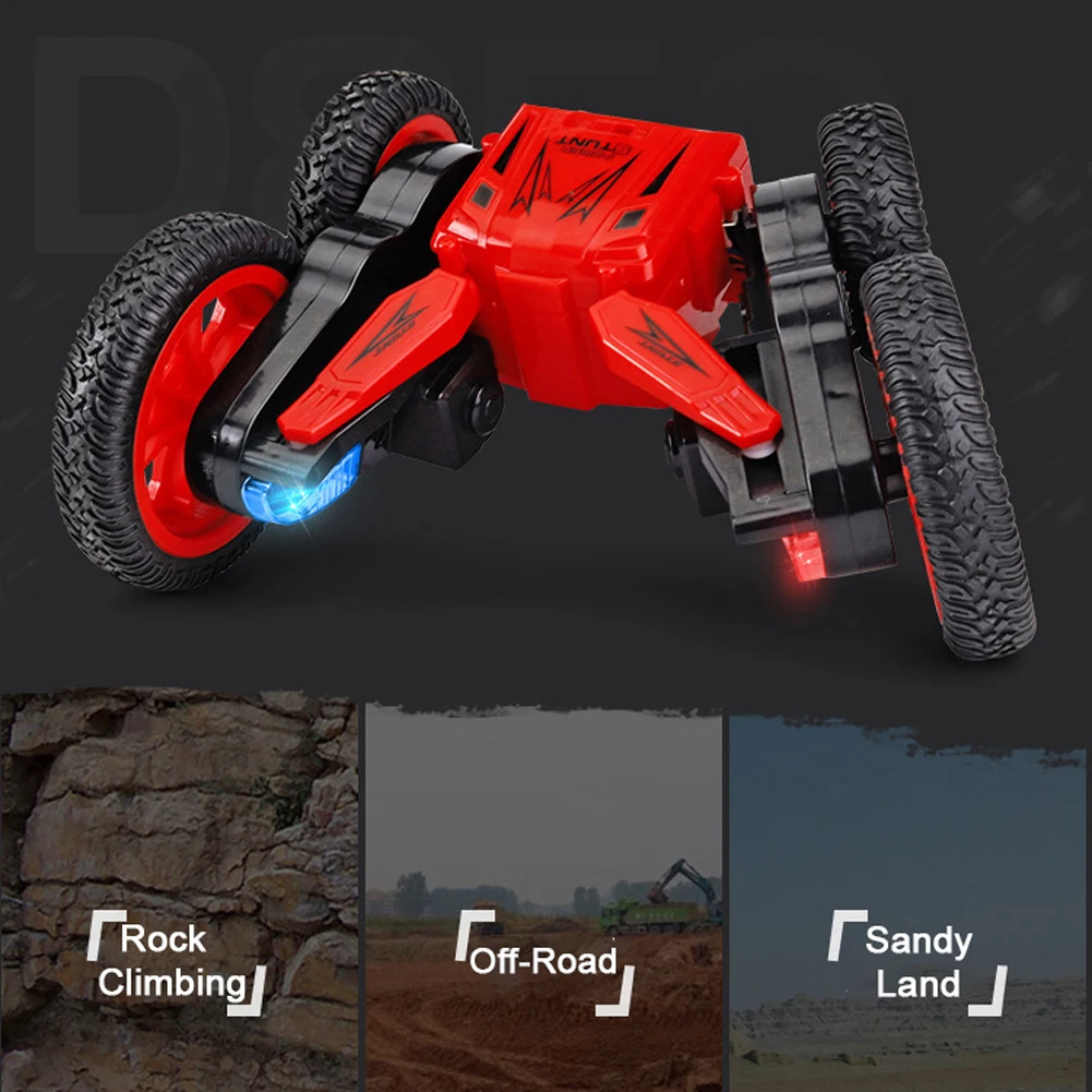 2,4 Ghz 4WD RC трюковая машина, высокоскоростная поворотная гусеничная машина, двусторонний привод, вращающаяся на 360 градусов машинка с дистанционным управлением