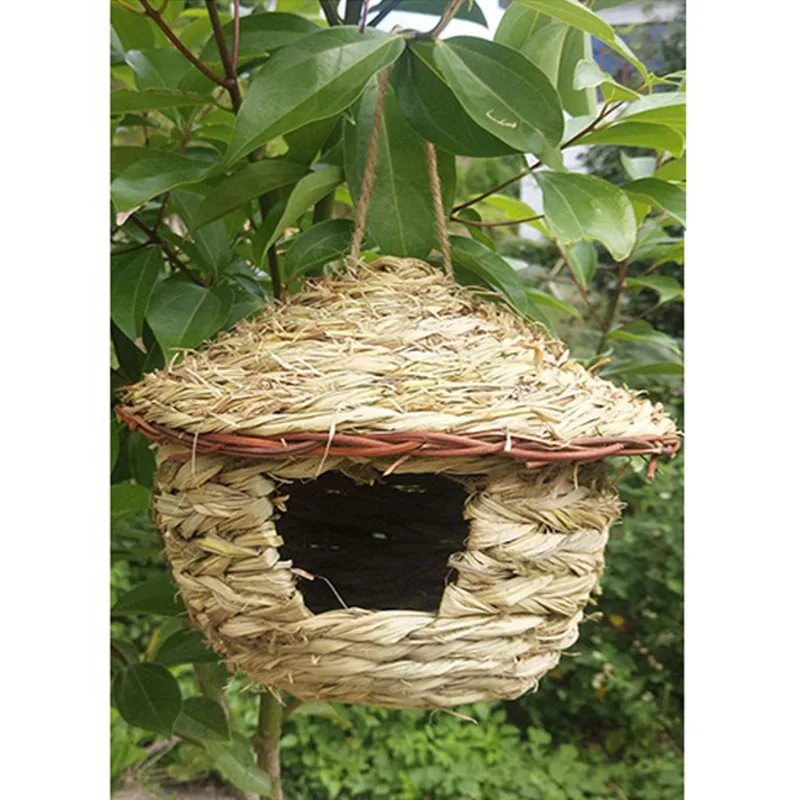 Аксессуары для птичьей клетки украшения Птичий дом Попугай Висячие травы тканые качели гнездо