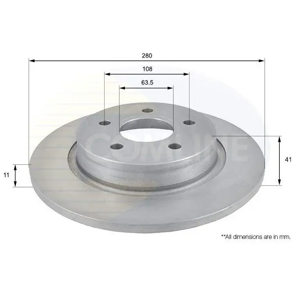 Диск тормозной COMLINE ADC1229
