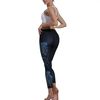 

Quick-drying Breathable Trousers Women Plus Size High Waist Pants Printed Yo-ga Fitness Sport Leggings 2018 Newest