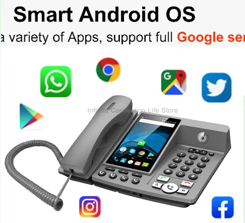 Умный LTE 4G gsm фиксированный беспроводной стационарный телефон Android SIMcard Videocall wifi Bluetooth точка доступа telefono для дома и офиса busi