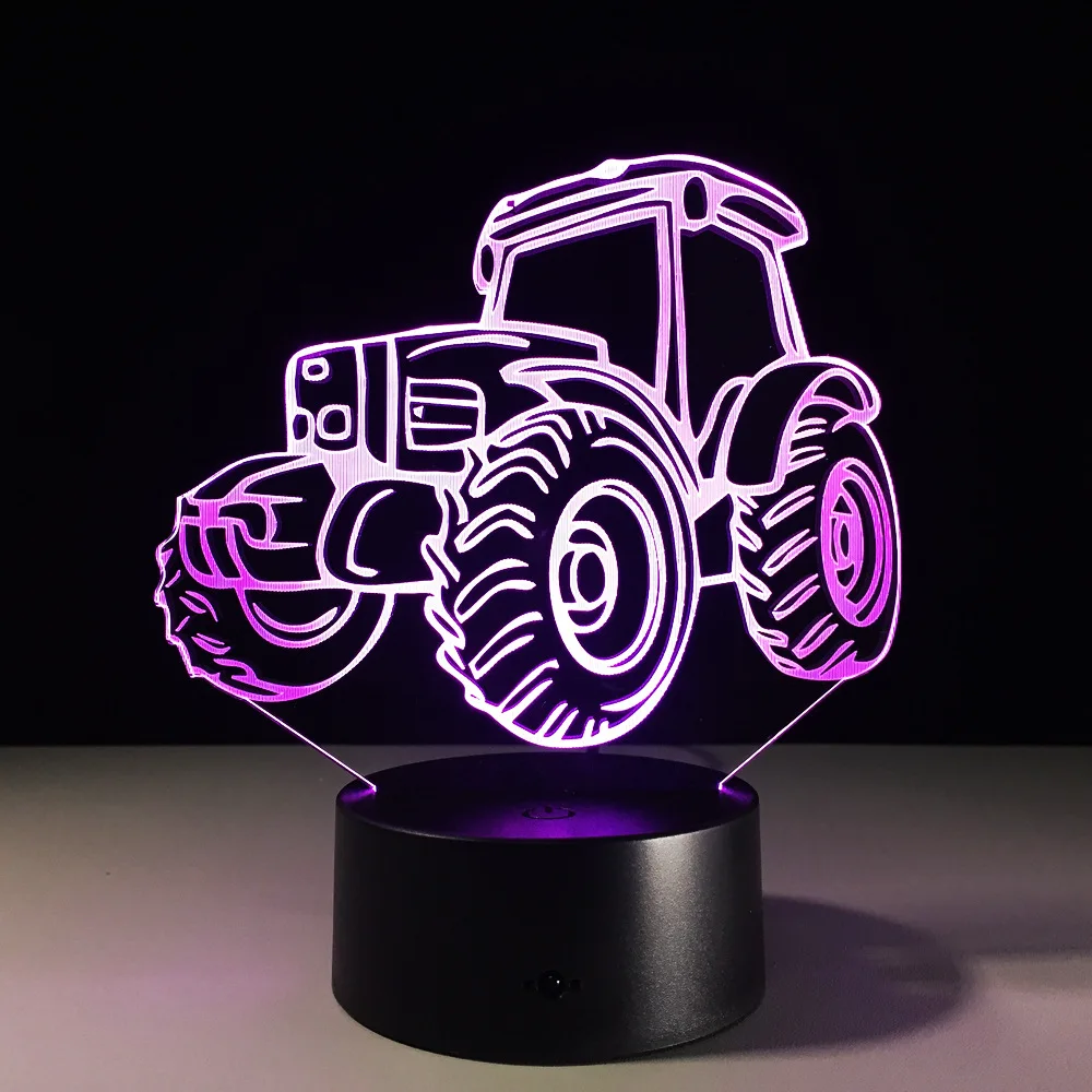 

3d Lamp Tractor Night Light Power Bank Usb Led Lamp Lighting For Under Kitchen Cabinets Lights With Motion Sensor 3d Light