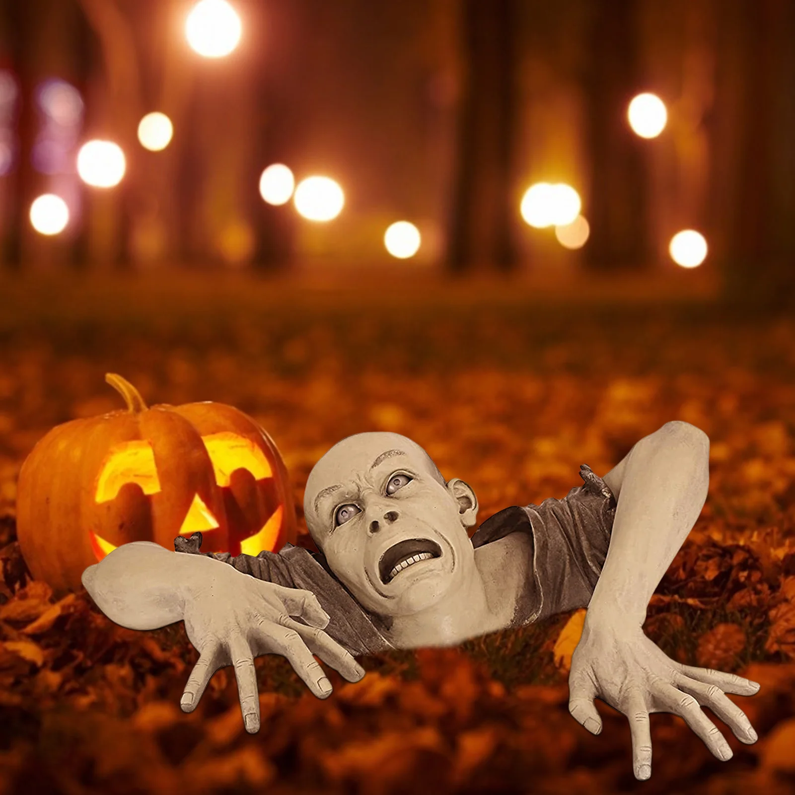 Zombie Garden Statue For Halloween Graveyard Decoration Patio, Lawn