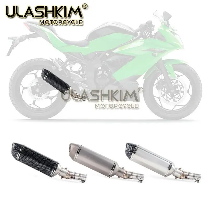 Мотоциклетная выхлопная контактная средняя труба для Kawasaki Z250 2008- Ninja 300 2013- Ninja 250R 2008