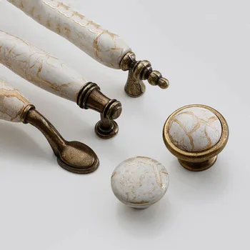 Ceramic Cabinet Handle Furniture Handle Kitchen Handle Pulls Drawer Knobs Cupboard Pulls Antique Furniture Hardware