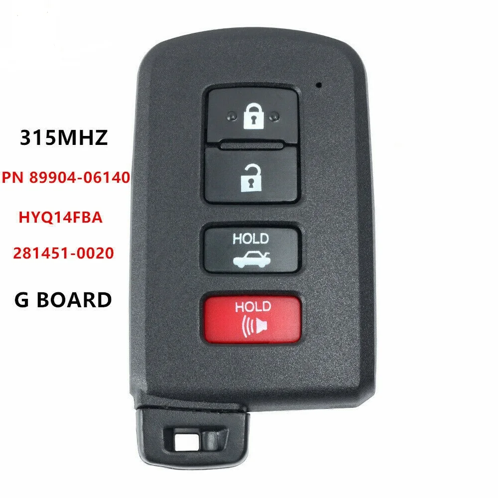 KEYECU OEM смарт ключ для Toyota Corolla Camry Avalon FCCID: HYQ14FBA 0020 P/N: 89904 06140|Ключ от авто| |