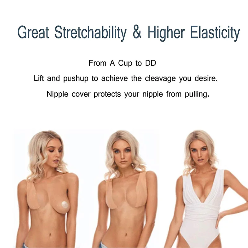 Прямая поставка 2020 Vogue Невидимый для сосков чехол груди Tit Lift Tape Push Up Stick Boob женское
