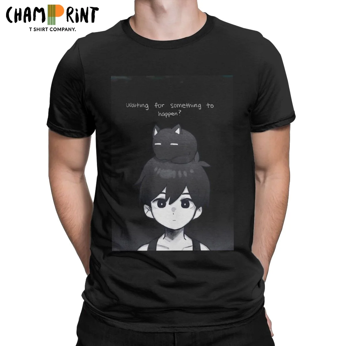 T-shirt de anime Omori masculina, 100% algodão, personagens RPG