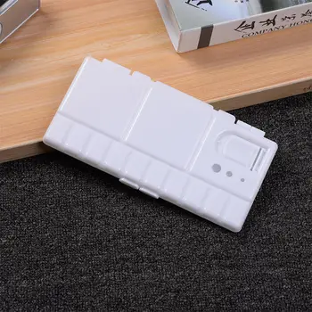 

Plastic Painting Tool Palette Rectangular 20.5 x10.5x1.5 cm Small Size Watercolor Flip Cap Palette