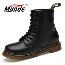 Ботильоны унисекс; мужские теплые плюшевые зимние ботинки; кожаные ботинки; мотоциклетные ботинки; классическая мужская рабочая обувь в английском стиле; большие размеры 36-46