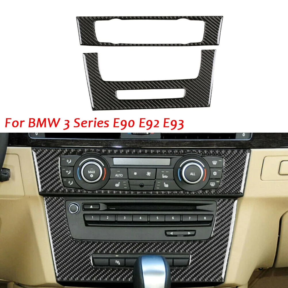 For BMW 3 Series E90 E92 E93 2005 2012 Interior Accessories Carbon Fiber Car Center Console CD