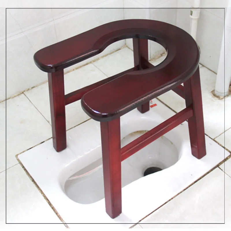 

Old Man Solid Wood Potty Chair Pregnant Women Pedestal Pan Potty Chair zuo bian deng Patient Toilet Sit Squatting Bathroom Stool