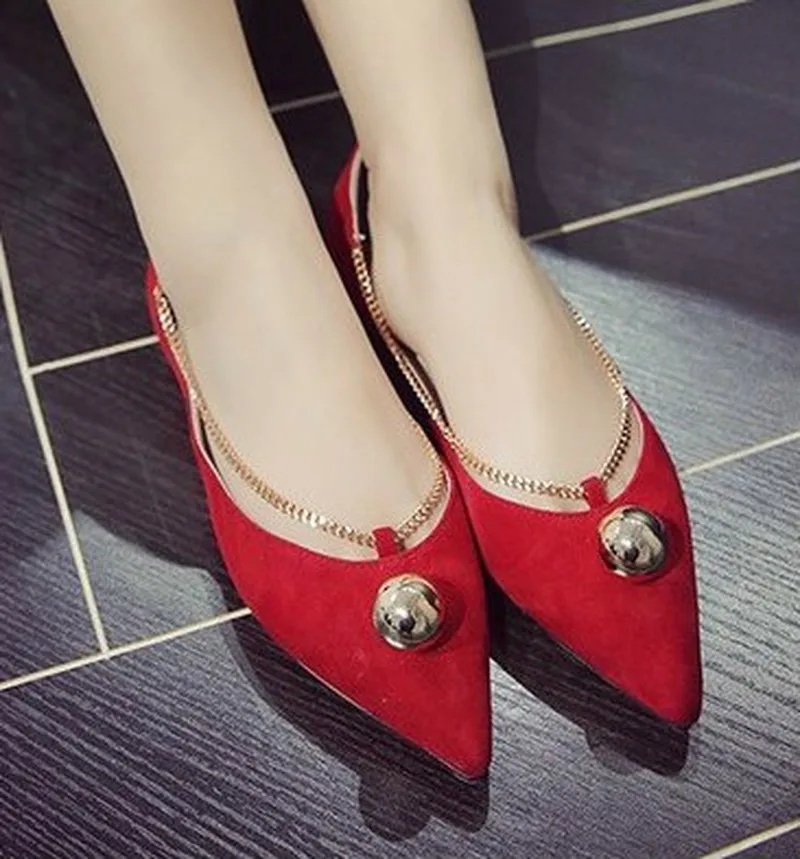 

Spring Women Slip On Loafers Solid Suede Casual Flats Fashion Shallow Female Frosted Pointed Plain Flat Shoes Ladies J16-14