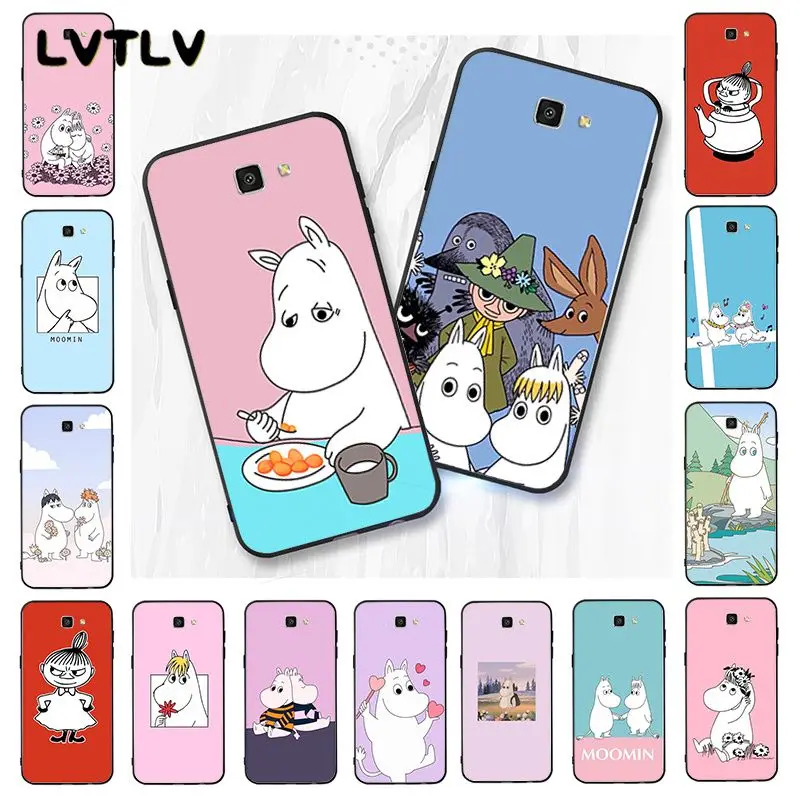 LVTLV с милым рисунком Муми-Тролль Бегемот чехол для телефона samsung Galaxy J7 J6 J8 J4 J4Plus DUO