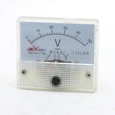 DC 0-50V квадратный Аналоговый вольтметр Панель метр Датчик 85C1