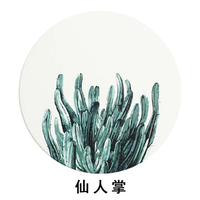 cactus-round Скандинавские керамические Арбузные морские звезды маленькие ювелирные изделия Блюдо серьги ожерелье кольцо для хранения тарелки фруктовый десерт дисплей миска Decoratio - Цвет: cactus-round