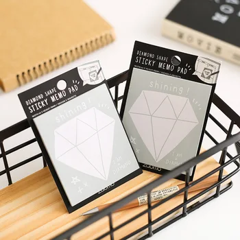 

South Korea Stationery Diamonds Posted Notes Cute Creative Sticky Note Convenient Message Memo Pad