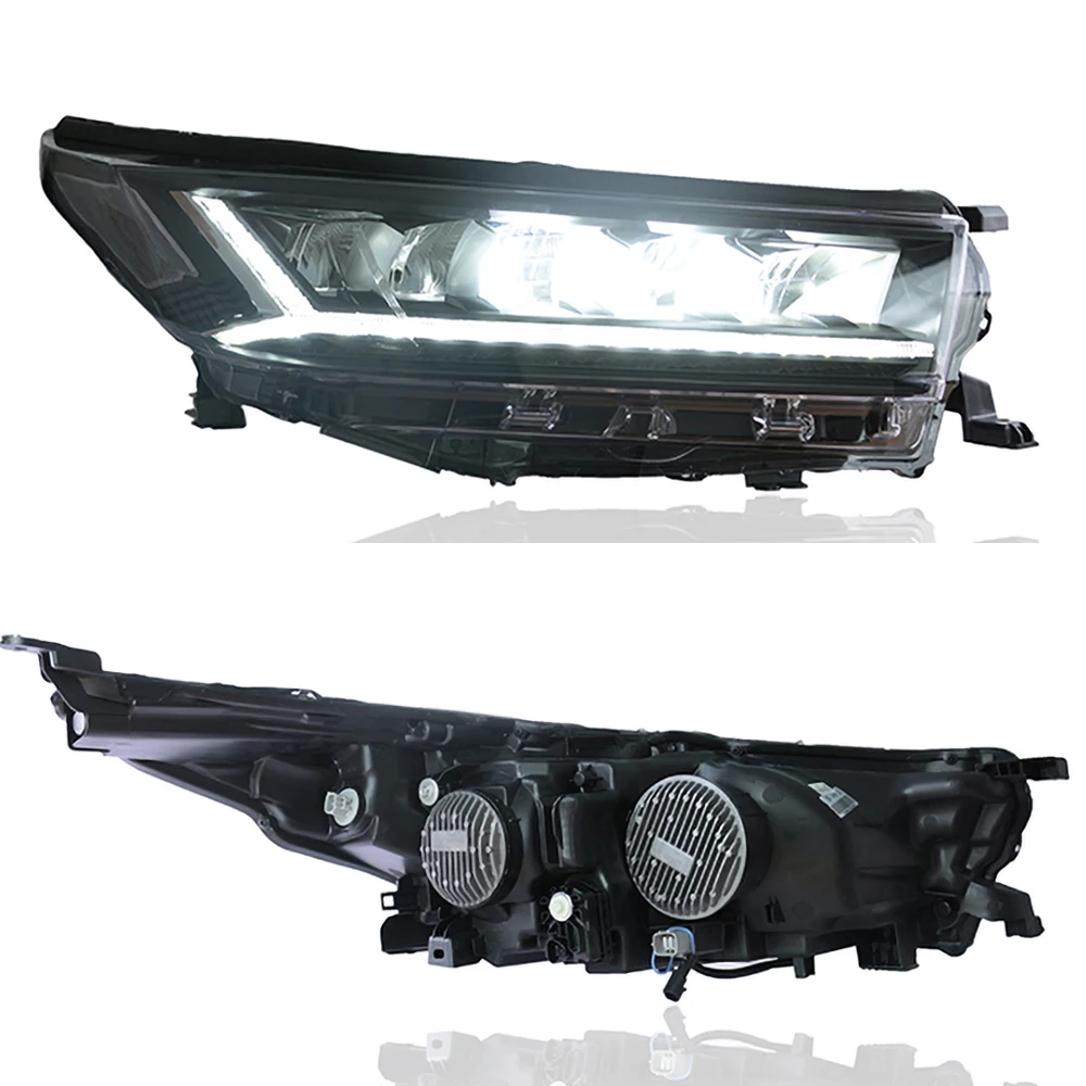CSCSNL 2 шт. для Toyota Highlander Kluger светодиодный налобный светильник светодиодный DRL динамический сигнал поворота противотуманный светильник s дневной ходовой светильник