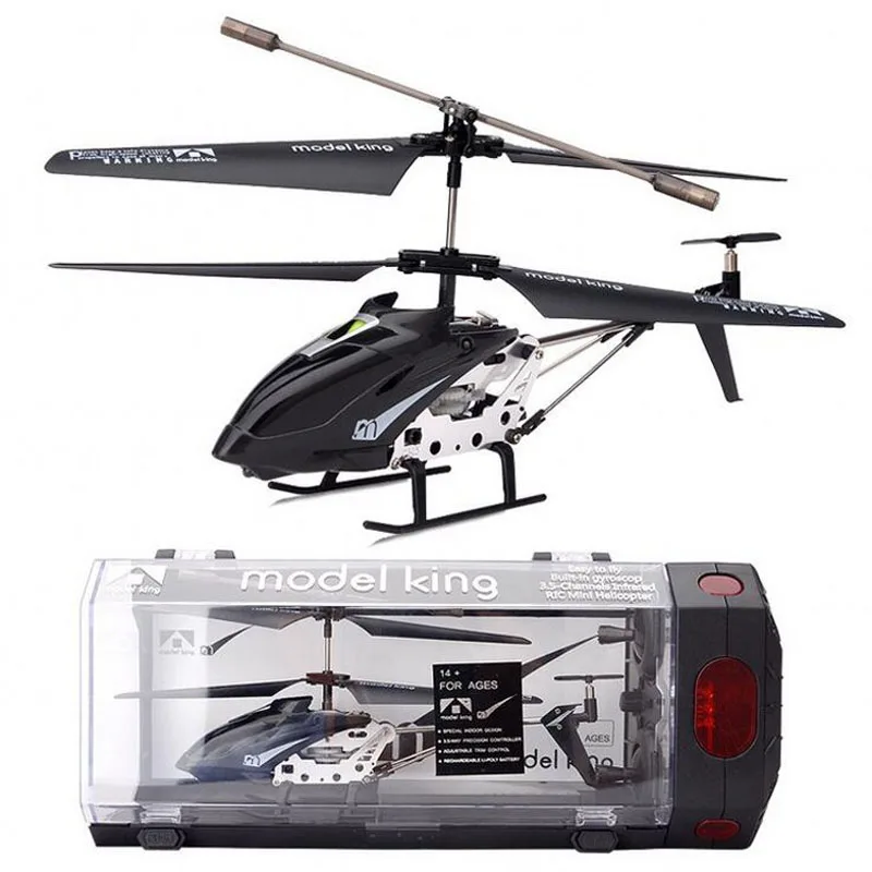 RC Helicopter 3.5 CH Radio Control Helicopter with LED Light Quadcopter Anti-collision Equipped With Gyro Alloy Aircraft