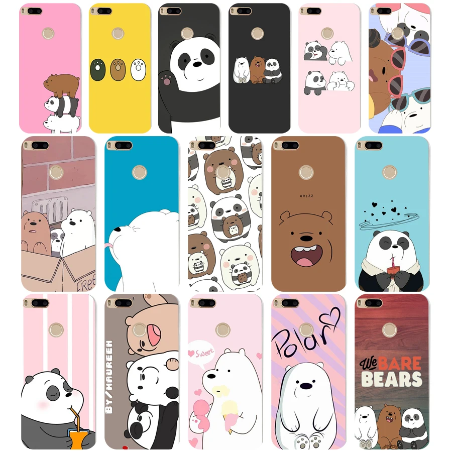 

402WE we bare bears Soft Silicone Tpu Cover phone Case for xiaomi redmi 4A 4X note 4 4x mi A1 A2 lite