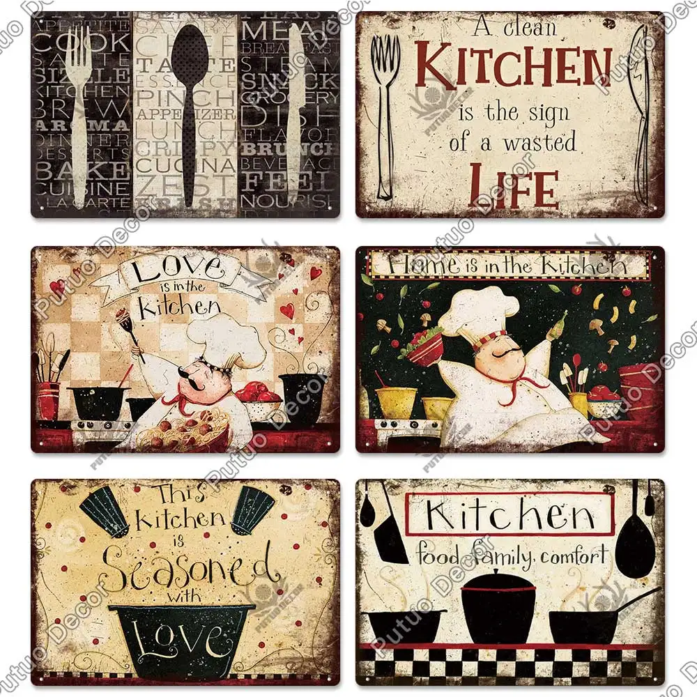 Kitchen Slogan Vintage Tin Sign